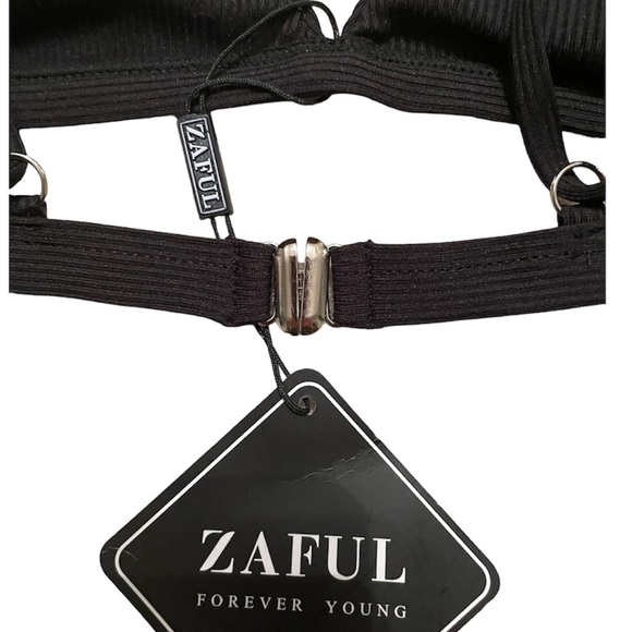 New Zaful Ribbed Triangle bikini top - Picture 4 of 4